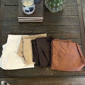 Women’s Seamless leggings - Ivory, Beige, Chocolate, Rust